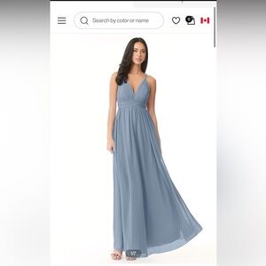 Azazie Rowena dress DUSTY BLUE - worn once